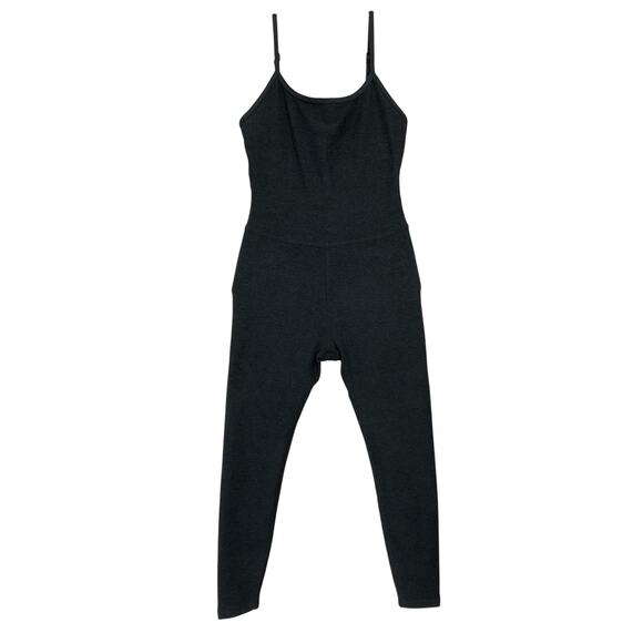 Beyond Yoga 'Spacedye' Black Polyester Uplevel Midi Jumpsuit Size S - Picture 2 of 4